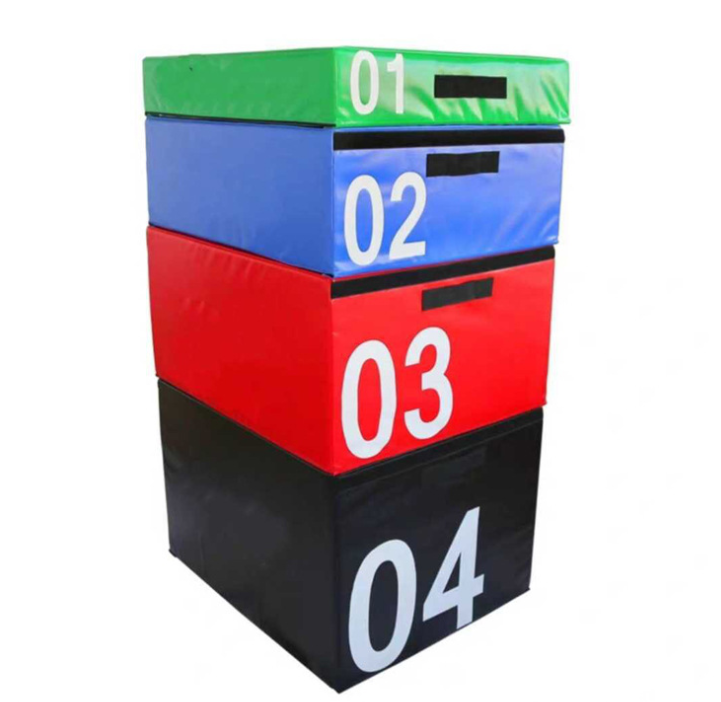 Plyo Jump Box - Gym springkussen van PU leer met