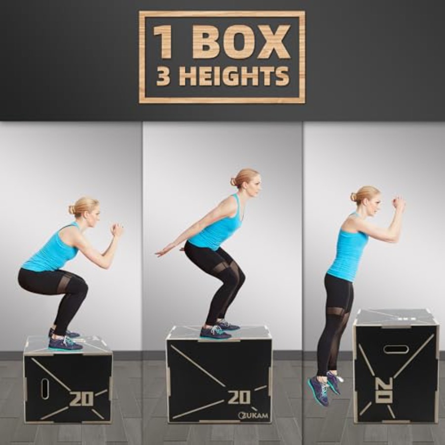 Antislip houten plyometrische  - Plyo Jump Box recensie en prijs