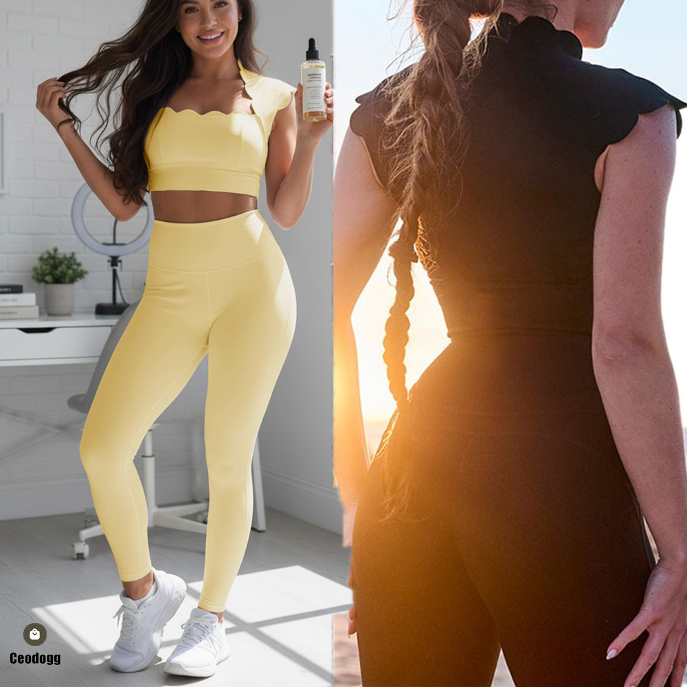Sportbeha met golvende rand vo - Yoga Fitness Matte recensie en prijs